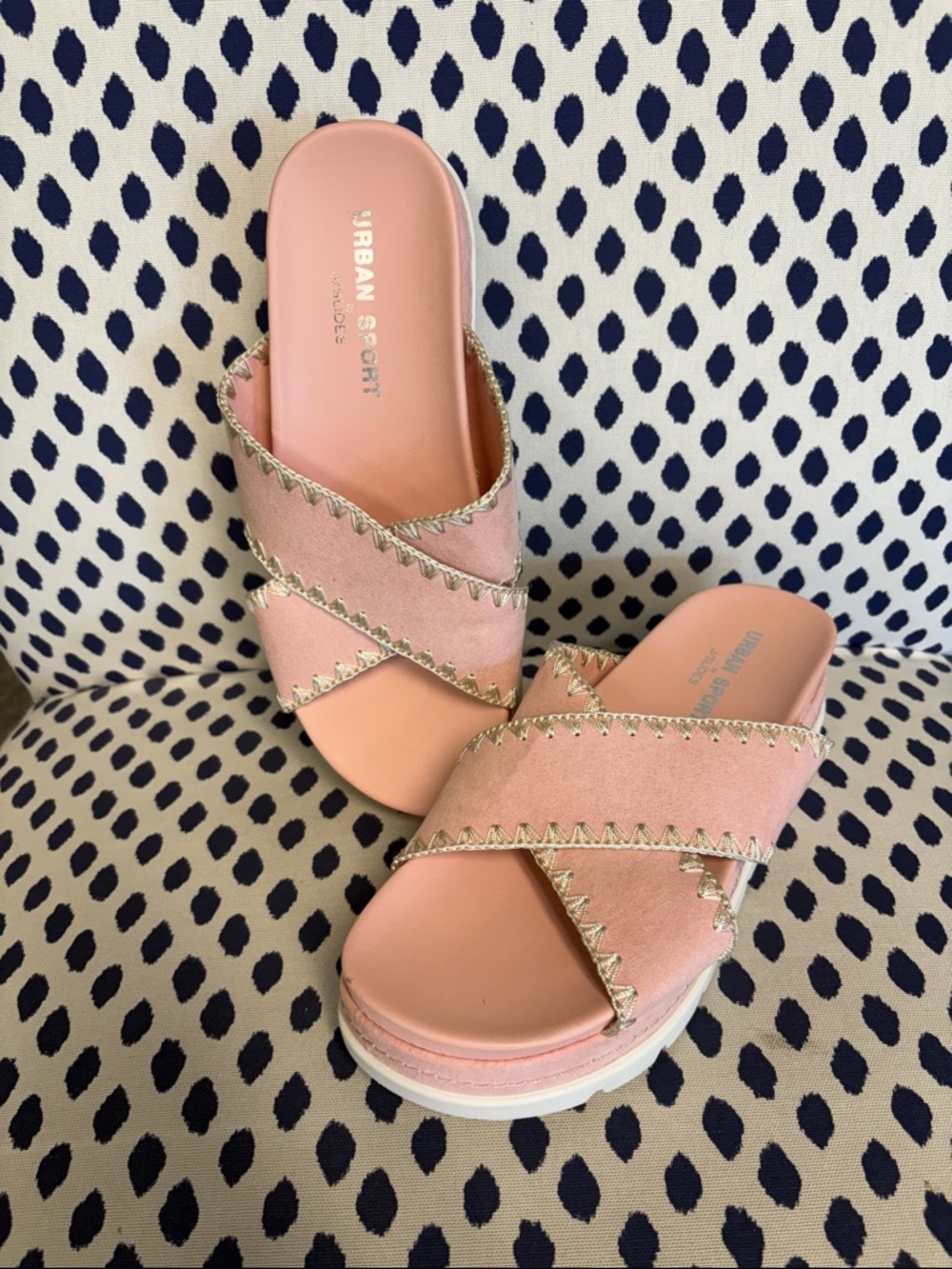 Urban Sport by J/Slides Pink Slide Sandals Size 8